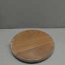 Round 11.8" Acacia Wood Decorative Tray  Farmhouse Wood Riser Pedestal Stand for Kitchen and Bathroom Decor, Counter Display, Vanity Tray (Large, 11.8" Dia)