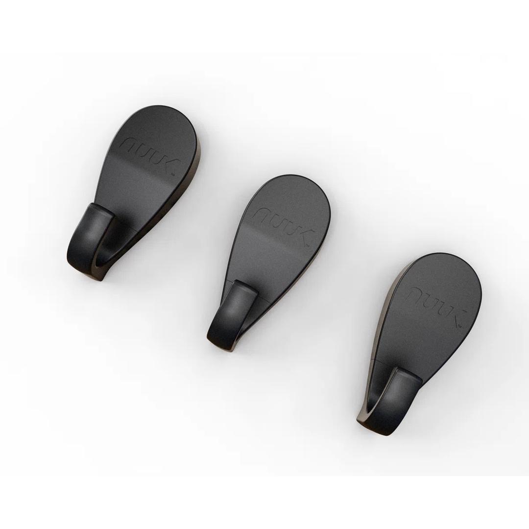 NUUK Wooden Deluxe Magnetic Universal Hooks, BBQ Tool Hook, Cooking Utensil Hook, 2 Pack, Black