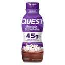 Quest Nutrition Protein Milkshake, Chocolate, 45g Protein, 2g Sugar, High Protein, Low Sugar, Gluten Free, 12 Count, BBD: 02/24/2026