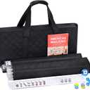 American Mahjong Tile Set, 166 White Tiles, 4 Mahjong Racks with Pushers, Mahjong Sets with Black Bag for Beginners (Ma Jong, Mah-Jongg)