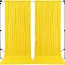 AK TRADING CO. 10 feet x 10 feet Polyester Backdrop Drapes Curtains Panels with Rod Pockets - Wedding Ceremony Party Home Window Decorations - Lemon Yellow (60"W x 120"L (Pack of 2))