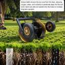 Rolling Lawn Aerator, Manual Lawn Aerator Roller Tool with Wheels