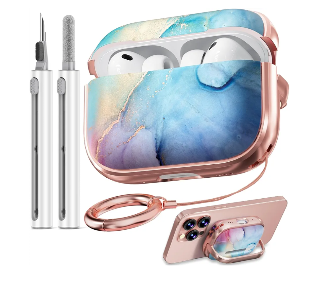 Inesore for AirPods Pro 3 Case 2025 with Lock, for Women Girly Floral Cute Case Compatible with Apple