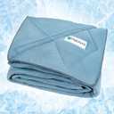 PetAmi Premium Cooling Dog Blanket | Lightweight Fluffy Pet Throw Blanket Bed Cover for Dogs, Cat, Puppies | Pet Blanket Furniture Protector Couch Sofa | Reversible Fuzzy Cozy | 29x40, Dusty Blue