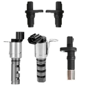 Engine Variable Valve Timing (VVT) Solenoid with Camshaft &Crankshaft Position Sensor Compatible with Toyota Avalon Camry Corolla Lexus CT200h Replace 15330-0T010 90919-05060 19204624