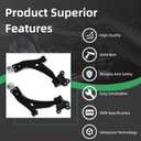 2PCS Front Lower Control Arm w/Ball Joint Driver Passenger Side Fit for Ford Escape 2013 2014 2015 2016 2017 2018 2019 OE# 524-113 524-114 K622136 K622161