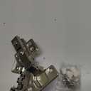 2pcs Professional Grade Full Overlay Soft Close Cabinet Hinges Frameless Concealed Cabinet Door Hinges European Soft Closing Four-Hole Mounting Plate Hinges Nickel Plated Finish (1 Pair)