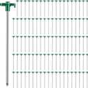 100 Pack Tent Stakes Heavy Duty 10 Inch Camping Stake Yard Stakes Metal Tent Pegs for Ground Stake Spikes for Camping Garden Yard (Green)