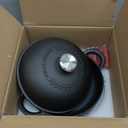 Dutch Oven Bread Baking Pot with Lid 6QT Enameled Cast Iron Oven, Matte Black Design & Sourdough Kit (Silicone Sling) for Artisan Bread Making