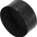 uxcell 4pcs Rubber End Caps 120mm(4 3/4 Inch) ID x 80mm(3 1/8 Inch) H Vinyl Round End Cap Cover Screw Thread Protectors Black