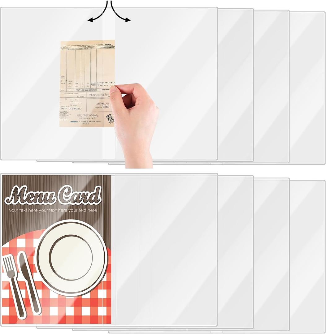 8 Pcs Clear Placemats 13 " x 20" Placemat Protector Clear Plastic Pad for Kitchen Dinner Table Place Mats Covers Dining Waterproof, Wipeable