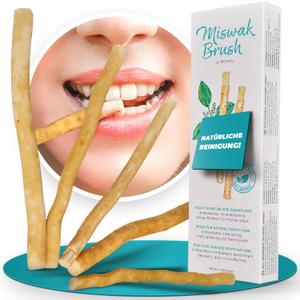 Miswak Toothbrush - Traditional Arabian Toothbrush, Wooden Toothbrush, for Natural White Teeth, 5pcs by BLISSANY