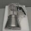 Grasseed Crystal Glass-Top Moka Pot, Brushed Stainless Steel Stovetop Espresso Maker for Italian Coffee - 9 Cup/360ml/12.6oz