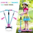 3 Wheel Scooter for Kids Ages 6-12,Kids Scooter with Light Up Wheels, Sturdy Deck Design, and 4 Height Adjustable Suitable for Kid Ages 3-12