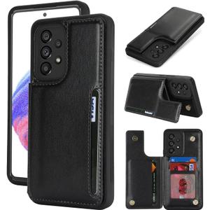 iCoverCase Compatible with Samsung Galaxy A53 5G Case with Card Holder, A53 5G Wallet Case for Women Men [RFID Blocking] PU Leather Protective Phone Case for A53 5G (Black)
