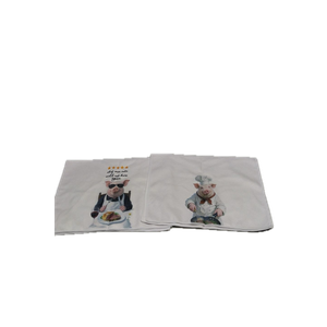 Eieanao Funny Pig Gifts Kitchen Towels Set of 2, Chef Cooking Hand Towels, Funny Pig Microfiber Dish Tea Towel for Kitchen Bar Decor, Chef was Cute, Would Eat Here Again, 16x24 Inch