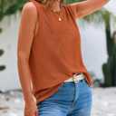 BTFBM Sleeveless Sweater Tops for Women 2026 Crew Neck Lightweight Casual Loose Tank Summer Outfits Fashion Clothing (S)