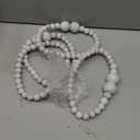 Magnetic Curtain Tiebacks, 4 Pack Curtain Holdbacks for Draperies, Elegant Wood Bead Tie Backs for Bedroom Decor, Boho Room Decor, Nursery Decor, Farmhouse Decor (Whitewashed)