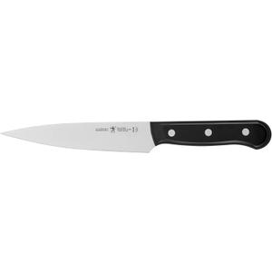 HENCKELS Solution Razor-Sharp 6-inch Utility Knife, Tomato Knife, German Engineered Informed by 100+ Years of Mastery, Black/Stainless Steel