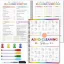 Adhd Cleaning Planner - Reusable Adhd Cleaning and Organizing Planners Adhd Cleaning Planners for Adults Women Tidy Minds ADHD Planner Bundle Cleaning Schedule and Checklist Daily Weekly Monthly 2026 (multicolour)