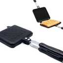 Sandwich Maker, Grilled Panini Maker Pan with Non-Stick Plates, Stovetop Toasted Sandwich Maker Press, Double Sided Aluminum Flip Cheese Maker Frying Pan for Home Kitchen Breakfast Camping