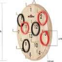 Win SPORTS Ring Toss Game,Indoor Outdoor for Kids Adults Family,Fun Tailgate or Hangs on Wall,Exciting Gift Idea, Safe & Durable Design,Includes 13 Metal Hooks and 14 Rubber Rings