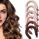 6 Pack Heatless Hair Curler, Heatless Curls Overnight for All Hairs Types, Hair Rollers for Blowout Look Long Hair, Curls Satin Jumbo Flexi Rods to Sleep in (Color,C)