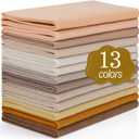 XSEINO 13 Rolls 8"x35" 1.4mm Thick Soft Felt Fabric Sheet 13 Assorted Light Brown Series Colors Felt Pack for DIY Craft Sewing Squares Nonwoven Patchwork