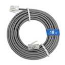 Uvital Telephone Extension Line Cord Cable Wire, 10 FT Grey Phone Extension Line, RJ11 6P4C Phone Cord for Landline/Fax Machine