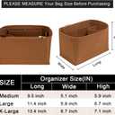 LOUKAYCCI Purse Organizer Inserts for Speedy 30 Felt Purse Inserts HandBag and Tote bag Neverful Organizer Insert (EarthColor,Large)