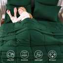 CozyLux Twin Comforter Set with Sheets Emerald Green - 5 Pieces Bed in a Bag, Oeko-Tex Certified Bedding Set, All Season Soft Bed Set with Down Alternative Comforter, Sheets, Pillowcase & Sham