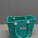 Rubber Tote Bag Medium Waterproof Beach Bag for Women - Lightweight Portable Travel Outdoor Tote with Handles (Green)