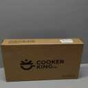 COOKING KING 8-Inch Stainless Steel Pan, Hybrid Nonstick Frying Pan, Skillet, 3-Ply Clad Cookware, Even Heat Distribution, Dishwasher & Oven Safe, with Stay-Cool Handle, Induction Compatible