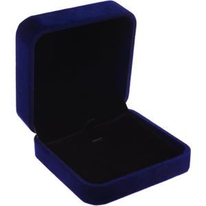 Cosmos Velvet Necklace Pendant Gift Box Jewelry Box (Royal Deep Blue Color)