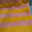 MONDAY MOOSE Bath Mat with Striped Design, Microfiber Absorbent Non Slip Tufted Rug for Floor, Shower or Kitchen (20x32 inch, Sunrose)