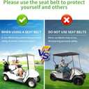 10L0L 4 Passenger (2+2) Golf Cart Seat Belt Kit for EZGO, Yamaha, Club Car, Fits Front Rear Seat, with Bracket