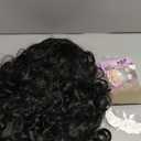 GKtineke-Curly-Wig Big-Curly-Wigs-for-White-Black-Women 20 Inch- Long-Curly-Wig-with-Bangs Synthetic-Hair-Replacement-Wigs-for- Cosplay and Daily (Natural Black)