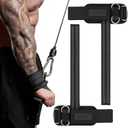 MANUEKLEAR Non-Slip Wrist Straps for Weightlifting Deadlifting, Gym Lifting Straps with D Rings for Cable Machine Workout, 10mm Neoprene Padded Weight lifting Wrist Wraps for Men Women (M (6.3-7.5inch), Black)