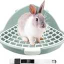 Rabbit Litter Box Bunny Corner Toilet Box Potty Trainer for Hamster Guinea Pig Ferret Rat Chinchialla Cage Pan 3.9 x 7.5 x 7.5