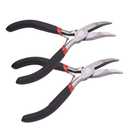 2 Pack Bent Nose Pliers for Jewelry Making Beading Repair Supplies-5 inch