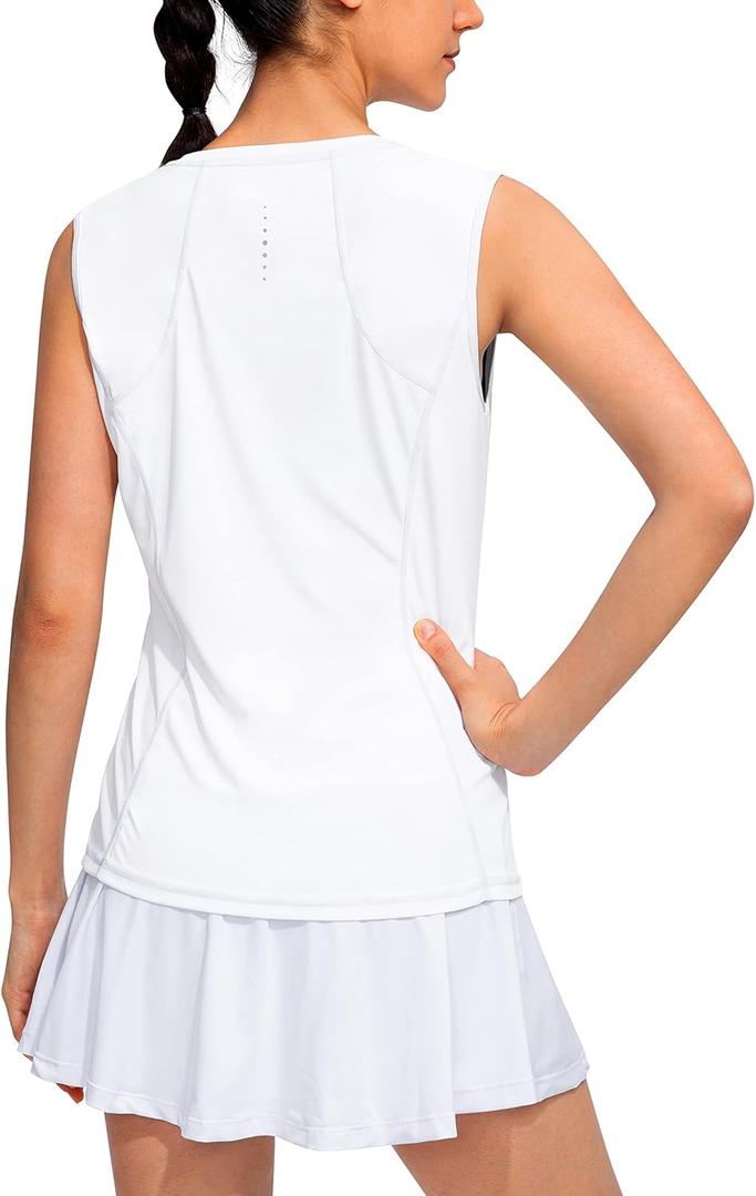 YYV Women's Workout Tank Tops Lightweight Sleeveless Shirts for Women Loose Fit Tops for Athletic Running Tennis Yoga, Size S