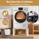 WBD Heavy-Duty All Steel Laundry Pedestal Height 12", 1200lbs Washing Machine Stand with 4 Strong Feet, 21-29 Inch Adjustable Dryer Stand, Universal Washer and Dryer Pedestals, Ice Maker Stand