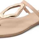 Shoe'N Tale Women's Flip Flops Slip On Square Open Toe Slides Sandals for Summer