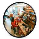 BESEA 18" inch Black Convex Mirrror Traffic Mirror, Wall Mounted Security Mirror, Safety Mirror for Garage Warehouse Mall Home Office Indoor with Clear View