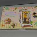 Book Nook Kit for Adults, Miniature House Kit Doll House DIY Crafts for Adult Teen, Tiny House Bookshelf Decor with LED Light, 3D Puzzle Book Ends Garden House Birthday Gift for Women Friends
