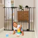 Toddleroo by North States - Riverstone Extra Tall & Wide Baby Gate: Pressure Mounted Baby Gate for Doorways - Adjustable 29.75 to 52 Inches Wide - 36 Inches Tall - Graphite