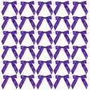 AIMUDI Black Bows 2.5" Satin Bows for Gift Wrapping Twist Tie Bows for Crafts Pre-Tied Black Satin Ribbon Bows Small Gift Bows for Treat Bags Party Favors Wedding Decorations - 50 Counts