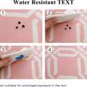 2 x OTOSTAR Set of 4 Waterproof Throw Pillow Covers 20x20 Inch Farmhouse Geometric Square Pillow Cases for Couch Patio Furniture Balcony Garden Outdoor DecorationGeometry40-Pink