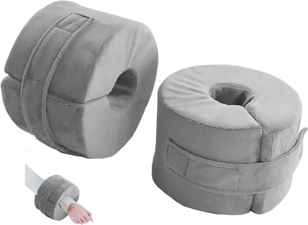 Foot, Ankle & Heel High - Density Sponge Rings - Prevent Bed Sores, Ideal for Post Surgery, Elderly & Bedridden Care, Breathable Washable Cover 2 Pack