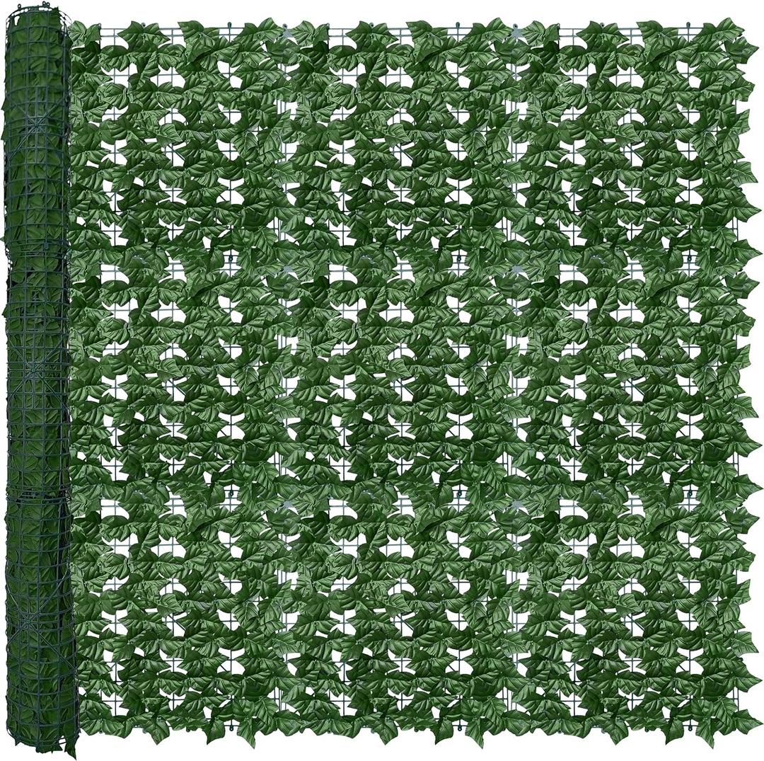 Artificial Ivy Privacy Fence Wall Screen,60X120 in UV-Anti Faux Greenery Backdrop Ivy Vine Leaf Hedges Fence Panels for Patio, Balcony, Garden, Backyard Indoor Outdoor Green Wall Decor